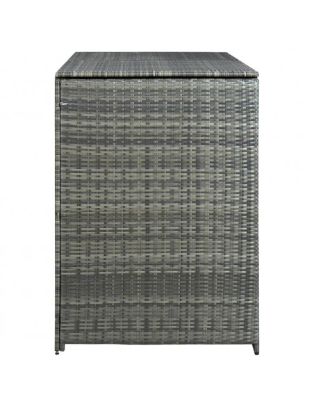 Copribidone Rifiuti Doppio in Polyrattan Antracite 148x77x111cm