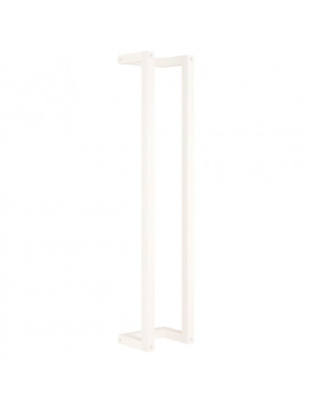 Portasciugamani Bianco 23x18x110 cm in Legno Massello di Pino
