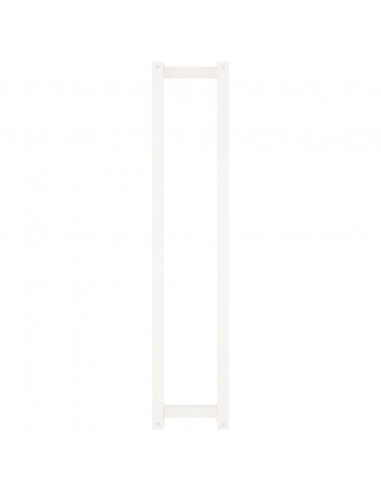 Portasciugamani Bianco 23x18x110 cm in Legno Massello di Pino