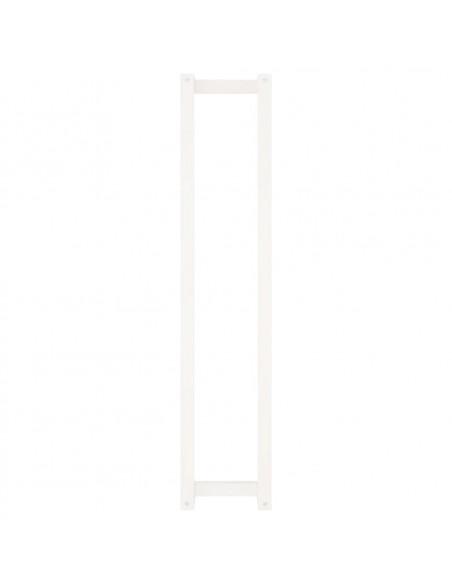 Portasciugamani Bianco 23x18x110 cm in Legno Massello di Pino