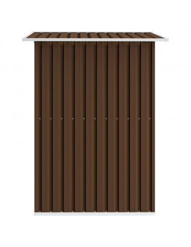 Capanno Attrezzi da Giardino Marrone 204x132x186 cm in Acciaio
