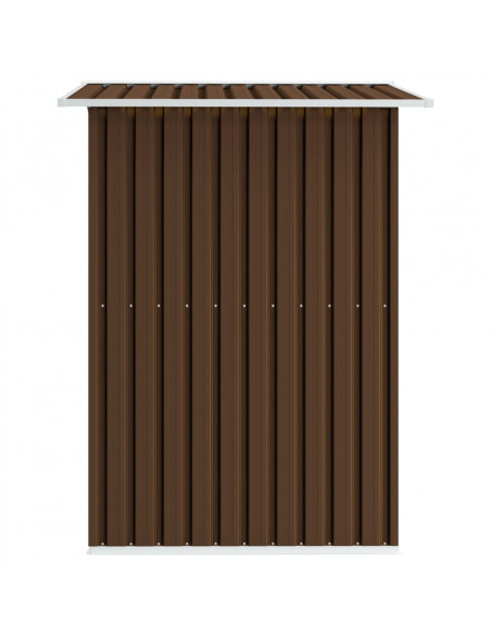 Capanno Attrezzi da Giardino Marrone 204x132x186 cm in Acciaio