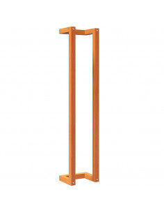 Portasciugamani Marrone Cera 23x18x110cm Legno Massello di Pino 2