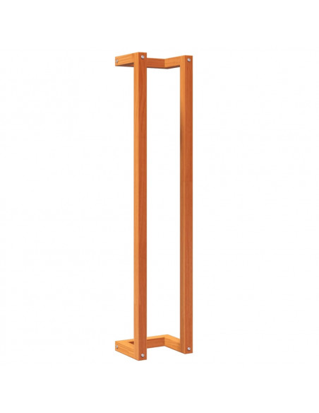 Portasciugamani Marrone Cera 23x18x110cm Legno Massello di Pino