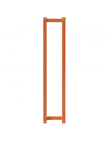 Portasciugamani Marrone Cera 23x18x110cm Legno Massello di Pino