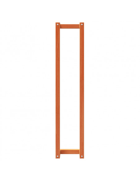 Portasciugamani Marrone Cera 23x18x110cm Legno Massello di Pino