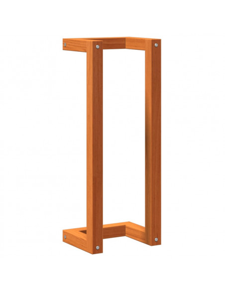 Portasciugamani Marrone Cera 23x18x60 cm Legno Massello di Pino