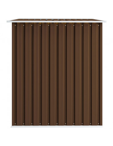 Capanno Attrezzi da Giardino Marrone 257x205x178 cm in Acciaio