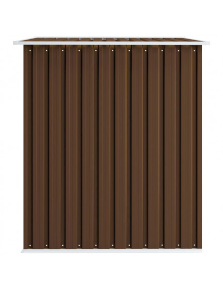 Capanno Attrezzi da Giardino Marrone 257x205x178 cm in Acciaio