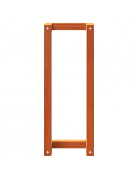 Portasciugamani Marrone Cera 23x18x60 cm Legno Massello di Pino