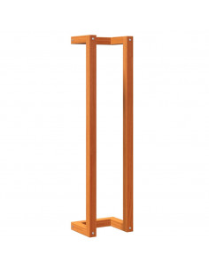 Portasciugamani Marrone Cera 23x18x90 cm Legno Massello di Pino 2