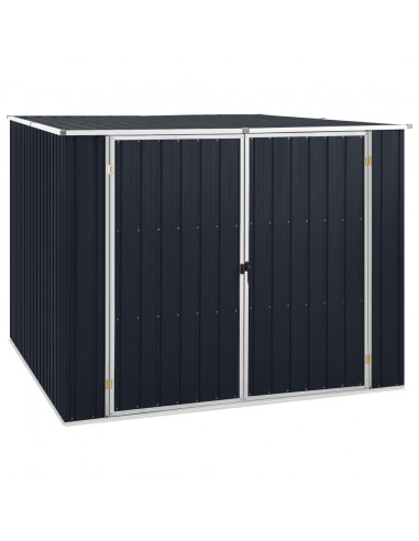 Capanno da Giardino Antracite 195x198x159 cm in Acciaio Zincato