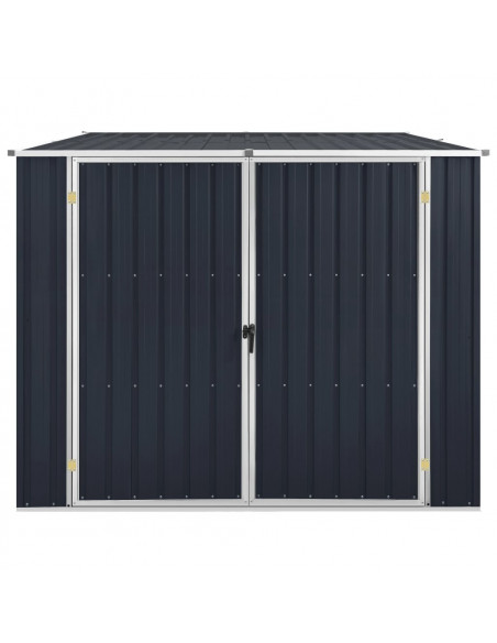 Capanno da Giardino Antracite 195x198x159 cm in Acciaio Zincato