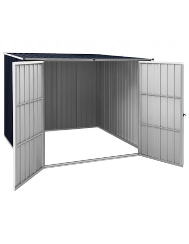 Capanno da Giardino Antracite 195x198x159 cm in Acciaio Zincato