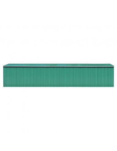 Capanno da Giardino Verde 257x990x181cm in Acciaio Zincato