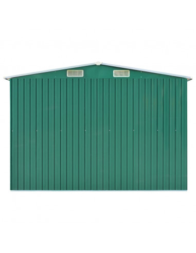 Capanno da Giardino Verde 257x990x181cm in Acciaio Zincato