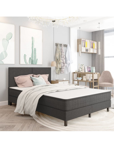 Testiera Letto Grigio Scuro in Tessuto 160x200 cm