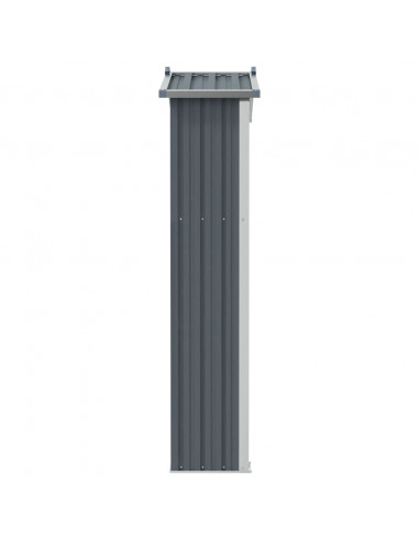 Capanno da Giardino Grigio 116x45x175 cm in Acciaio Zincato