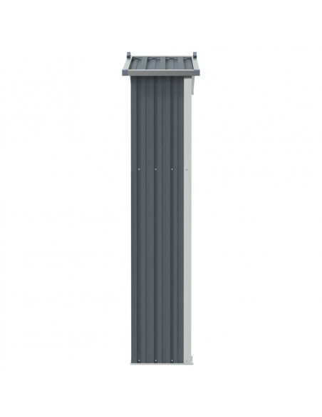 Capanno da Giardino Grigio 116x45x175 cm in Acciaio Zincato