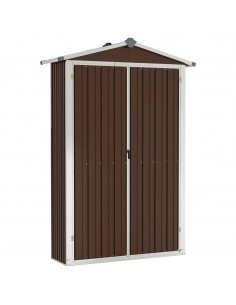 Capanno da Giardino Marrone 116x45x175 cm in Acciaio Zincato 2