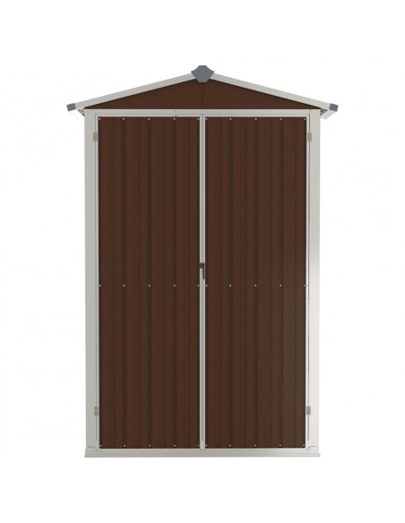 Capanno da Giardino Marrone 116x45x175 cm in Acciaio Zincato