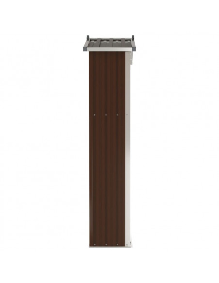 Capanno da Giardino Marrone 116x45x175 cm in Acciaio Zincato