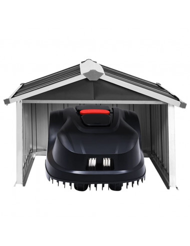 Capanno per Robot Tosaerba 92x97x63cm Acciaio Zincato Antracite