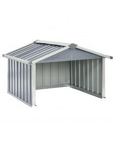 Capanno per Robot Tosaerba 92x97x63 cm Acciaio Zincato Grigio 2