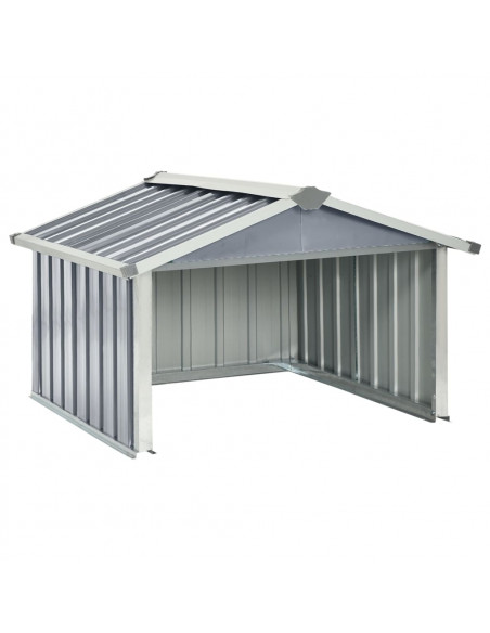 Capanno per Robot Tosaerba 92x97x63 cm Acciaio Zincato Grigio