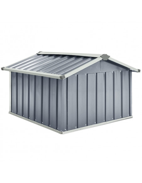 Capanno per Robot Tosaerba 92x97x63 cm Acciaio Zincato Grigio