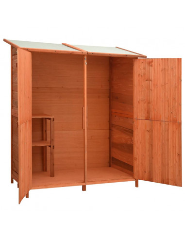 Capanno Attrezzi da Giardino 140x75x160 cm in Massello di Abete