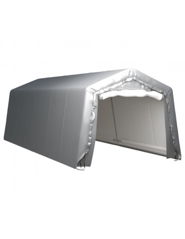Tenda Capannone 300x750 cm Grigio Acciaio