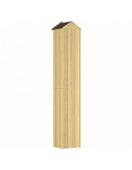 Capanno per Attrezzi da Giardino 40x33x222cm in Pino Impregnato