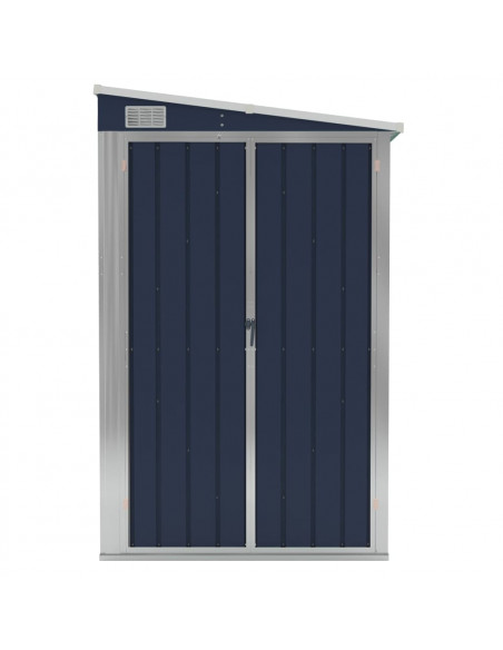 Capanno da Giardino a Parete Antracite 118x382x178 cm Acciaio