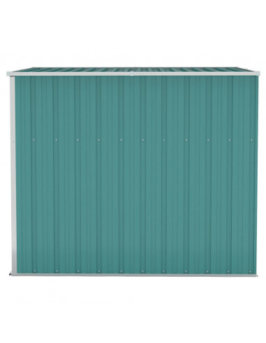 Capanno Giardino a Parete Verde 118x194x178 cm Acciaio Zincato