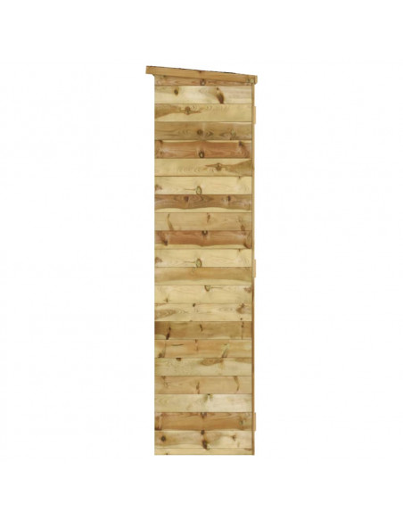 Capanno Giardino Attrezzi 123x45x171cm Pino Massello Impregnato