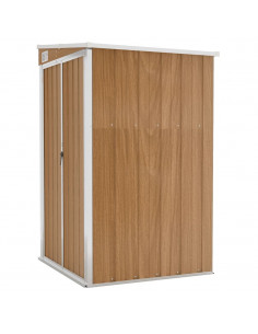 Capanno Giardino a Parete Marrone 118x100x178cm Acciaio Zincato 2