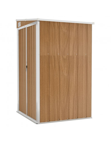 Capanno Giardino a Parete Marrone 118x100x178cm Acciaio Zincato