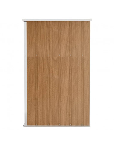 Capanno Giardino a Parete Marrone 118x100x178cm Acciaio Zincato