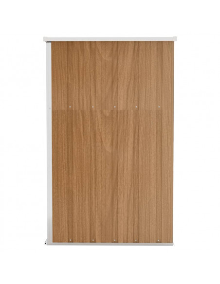 Capanno Giardino a Parete Marrone 118x100x178cm Acciaio Zincato