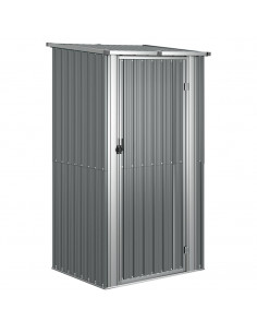 Capanno da Giardino Grigio 118,5x97x209,5 cm in Acciaio Zincato 2