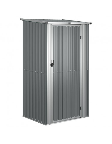 Capanno da Giardino Grigio 118,5x97x209,5 cm in Acciaio Zincato