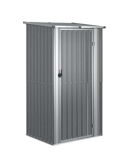 Capanno da Giardino Grigio 118,5x97x209,5 cm in Acciaio Zincato