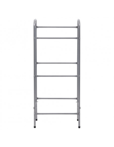 Supporto con Ripiani per 3 Casse Argento 50x33x116 cm Acciaio