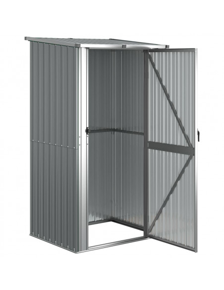 Capanno da Giardino Grigio 118,5x97x209,5 cm in Acciaio Zincato