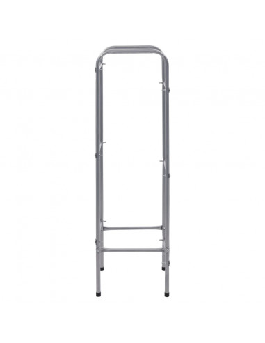 Supporto con Ripiani per 3 Casse Argento 50x33x116 cm Acciaio