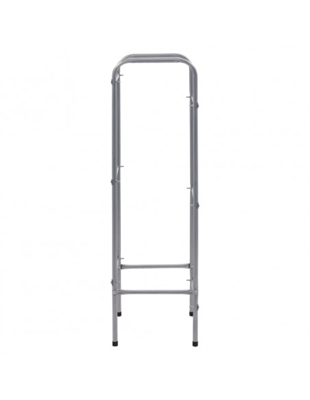 Supporto con Ripiani per 3 Casse Argento 50x33x116 cm Acciaio