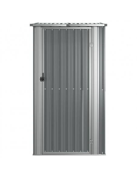 Capanno da Giardino Grigio 118,5x97x209,5 cm in Acciaio Zincato