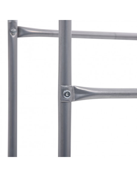 Supporto con Ripiani per 3 Casse Argento 50x33x116 cm Acciaio