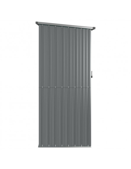 Capanno da Giardino Grigio 118,5x97x209,5 cm in Acciaio Zincato